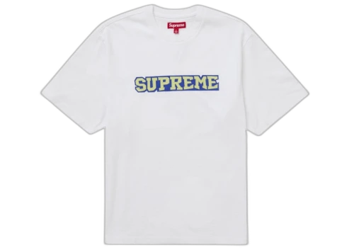Supreme Satin Appliqué S/S Top White