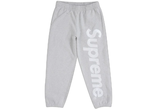 Supreme Satin Appliqué Sweatpant (FW25) Heather Grey