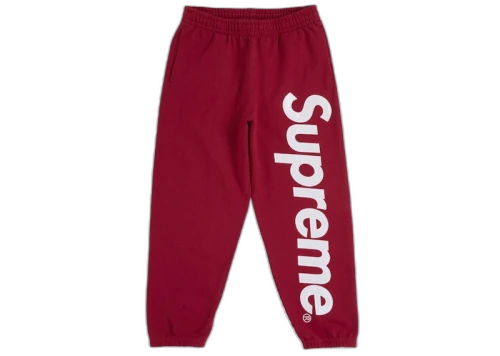 Supreme Satin Appliqué Sweatpant (FW25) Red