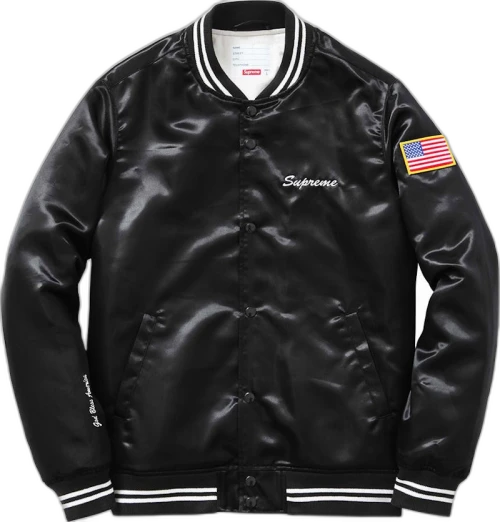 Supreme Satin Club Jacket Black