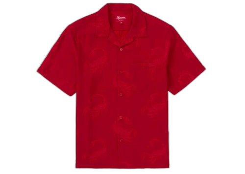 Supreme Scorpion Jacquard S/S Shirt Red