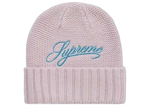 Supreme Script Logo Beanie Pink