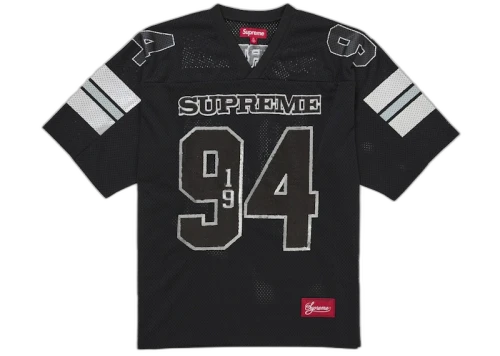 Supreme Sequin Football Jersey Black