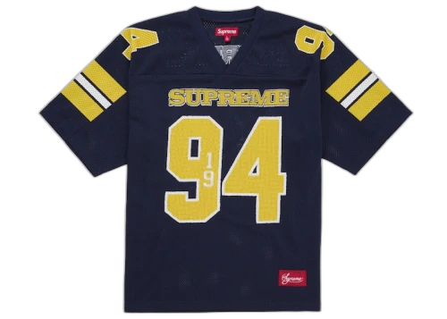 Supreme Sequin Football Jersey Navy