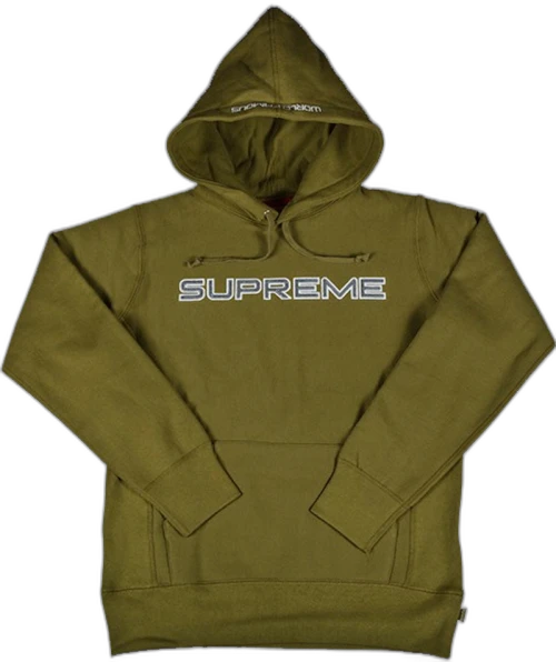 Supreme Sequin Logo Hooded Sweatshirt Moss