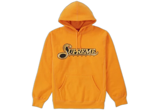 Supreme Sequin Viper Hooded Sweatshirt Tangerine