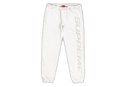 Supreme Set In Logo Sweatpant White