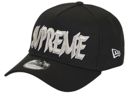 Supreme Sharp Spellout Adjustable New Era Cap Black