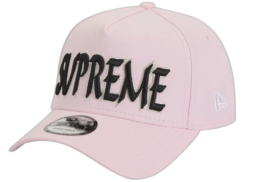 Supreme Sharp Spellout Adjustable New Era Cap Pink