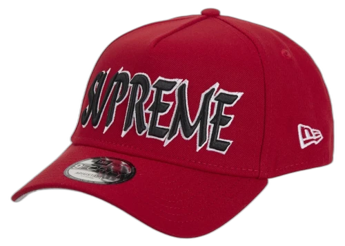 Supreme Sharp Spellout Adjustable New Era Cap Red