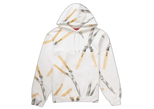 Supreme Shears Hooded Sweatshirt White