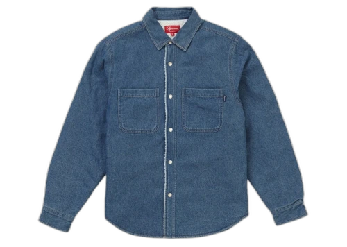 Supreme Sherpa Lined Denim Shirt Blue