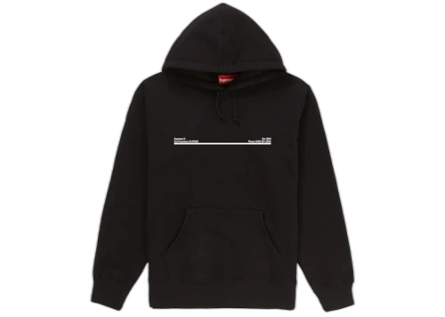 Supreme Shop Hooded Sweatshirt Black San Francisco