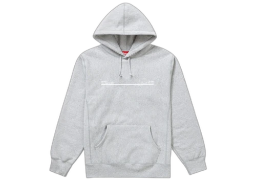 Supreme Shop Hooded Sweatshirt Heather Grey Japan