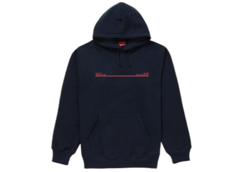 Supreme Shop Hooded Sweatshirt Navy Brooklyn