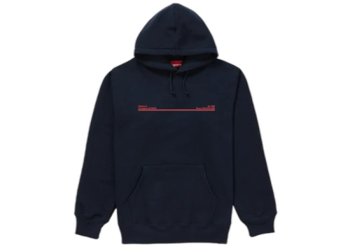 Supreme Shop Hooded Sweatshirt Navy Los Angeles