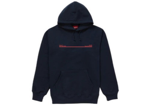 Supreme Shop Hooded Sweatshirt Navy Paris