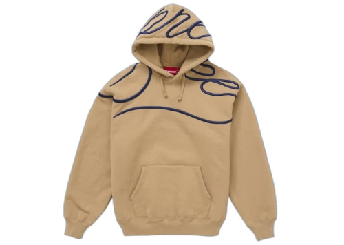 Supreme Shoulder Script Hooded Sweatshirt Brown