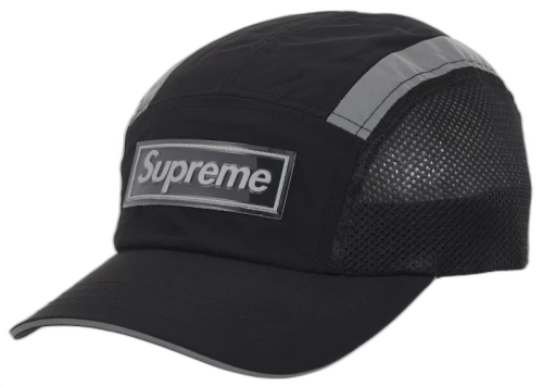 Supreme Side Mesh Camp Cap Black