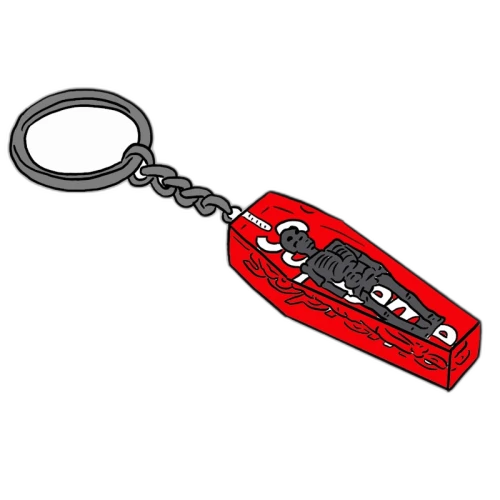 Supreme Skeleton Keychain Red