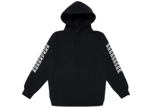 Supreme Sleeve Arc Hooded Sweatshirt Black