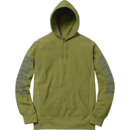 Supreme Sleeve Arc Hooded Sweatshirt Moss