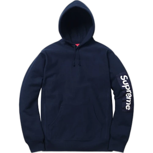 Supreme Sleeve Patch Hooded Sweatshirt Navy