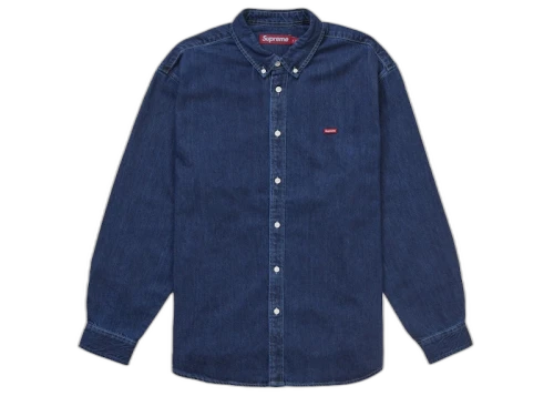 Supreme Small Box Denim Shirt (FW25) Dark Indigo