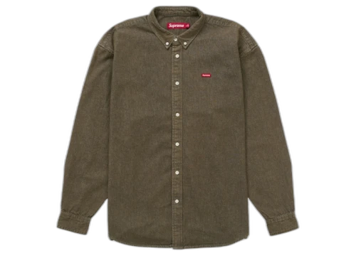 Supreme Small Box Denim Shirt Olive