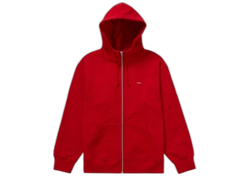 Supreme Small Box Facemask Zip Up Hooded Sweatshirt Red