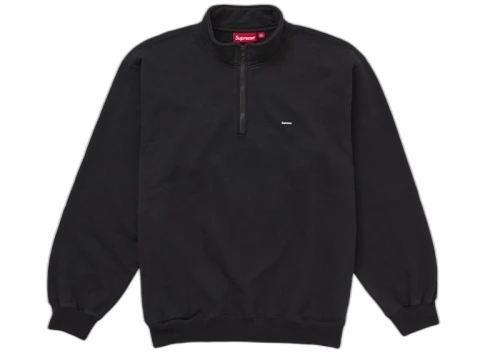 Supreme Small Box Half Zip Pullover Black