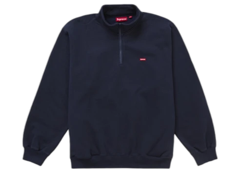 Supreme Small Box Half Zip Pullover Navy