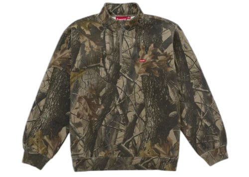 Supreme Small Box Half Zip Pullover Realtree Hardwoods Camo