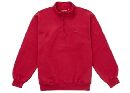 Supreme Small Box Half Zip Pullover Red