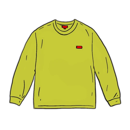 Supreme Small Box L/S Tee Dark Lime