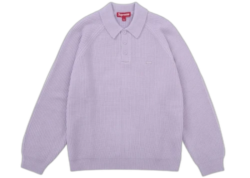 Supreme Small Box Polo Sweater (FW25) Light Purple
