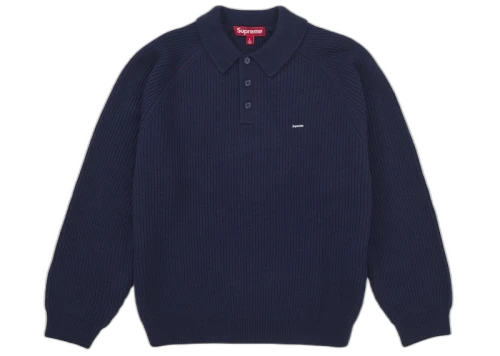 Supreme Small Box Polo Sweater (FW25) Navy