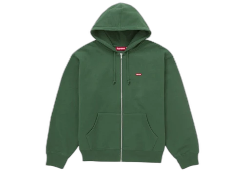Supreme Small Box Zip Up Hooded Sweatshirt (SS25) Dark Pine