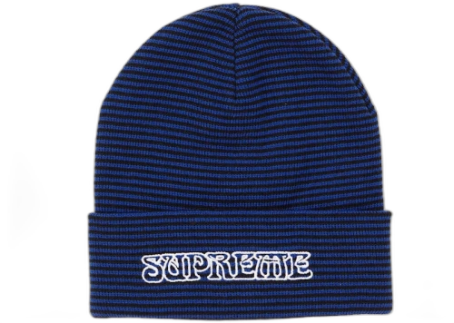 Supreme Small Stripe Beanie Royal