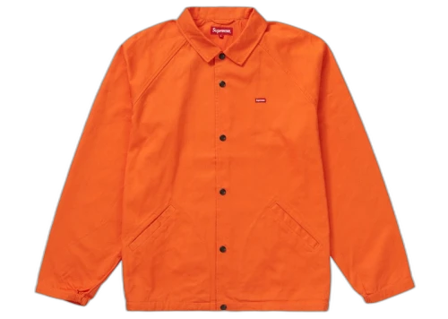 Supreme Snap Front Jacquard Logos Twill Jacket Orange