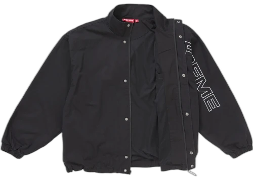 Supreme Spellout Embroidered Ripstop Track Jacket Black