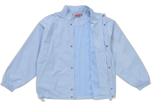 Supreme Spellout Embroidered Ripstop Track Jacket Light Blue