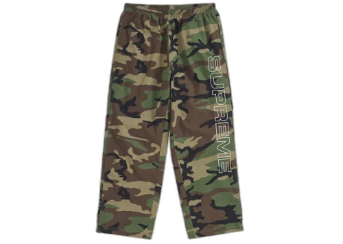 Supreme Spellout Embroidered Ripstop Track Pant Woodland Camo
