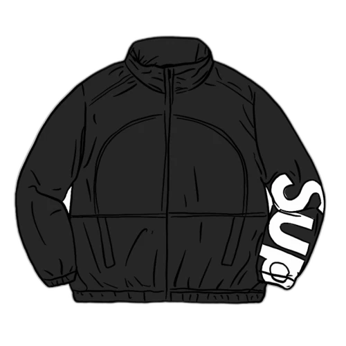 Supreme Spellout Track Jacket Black