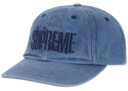 Supreme Splatter 6-Panel Blue Denim
