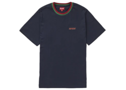 Supreme Split Rib S/S Top Navy