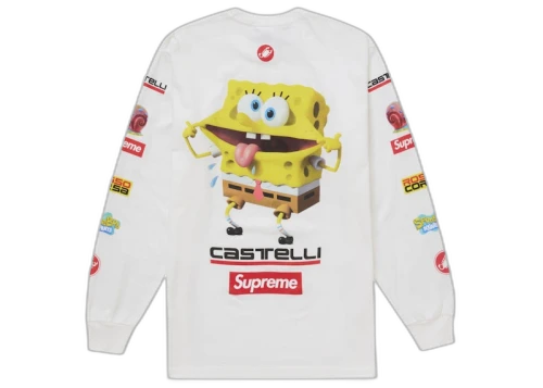 Supreme SpongeBob/Castelli Racing L/S Tee White