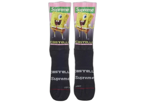 Supreme SpongeBob SquarePants Castelli Cycling Sock (1 Pack) Black