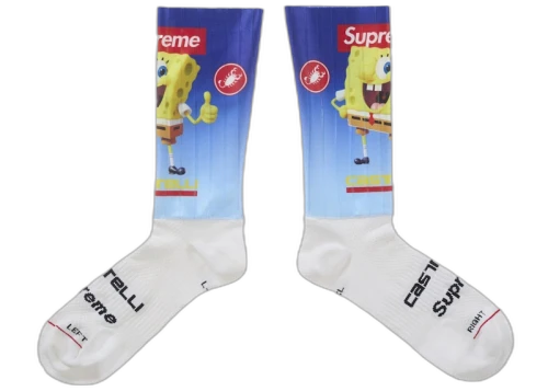 Supreme SpongeBob SquarePants Castelli Cycling Sock (1 Pack) White