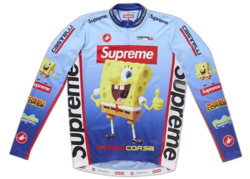 Supreme SpongeBob SquarePants Castelli L/S Cycling Jersey Blue